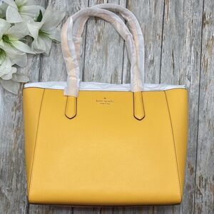 Kate Spade Yellow Gold Fall Staci Medium Tote Bag Purse